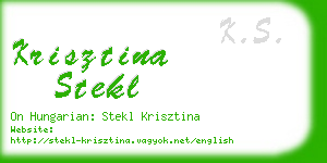 krisztina stekl business card